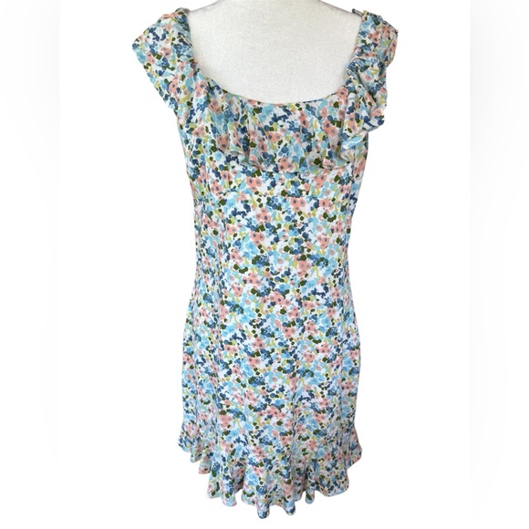 Abercrombie & Fitch Multicolor Floral Ruffle Sleeveless Sun‎ Dress NWT- Medium - Picture 3 of 12